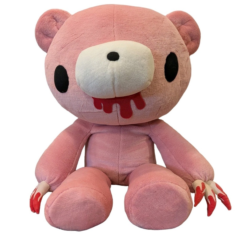 Vintage 2002 Pink Gloomy Bear 30" LARGE PLUSH New With Tags Stand Up Bendable